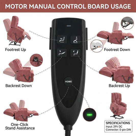 Electric Reclining Chair Power Recliner for Living Room Home Vendula Care 02