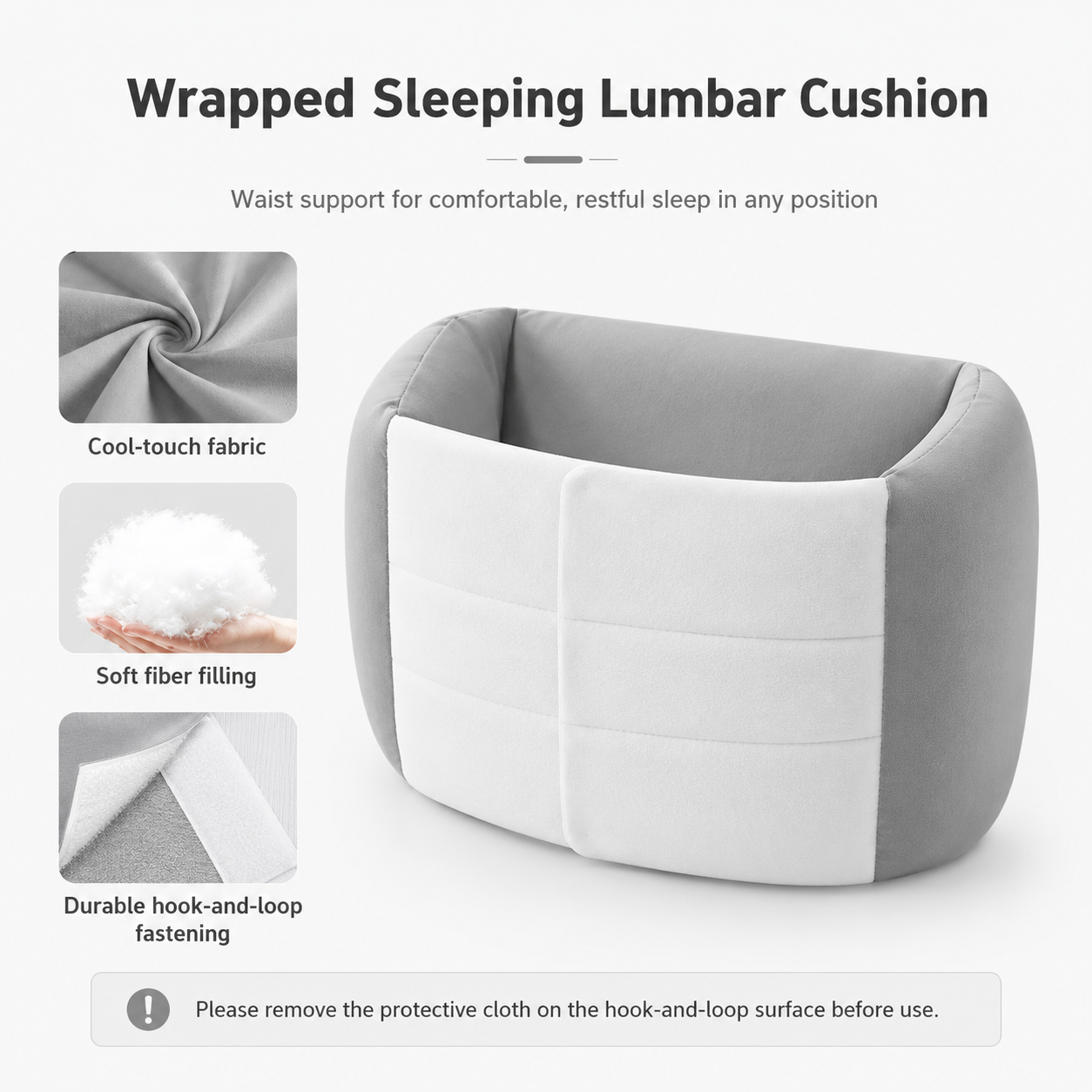 Ergonomic Lumbar Pillow for Sleeping Comfort & Back Support VendulaCare 09