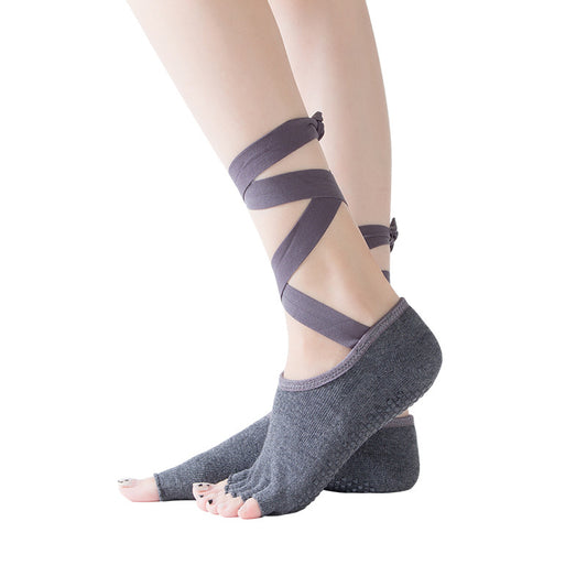 Five Toe Non Slip Yoga Socks for Better Grip Comfort Fit globalswanky 02