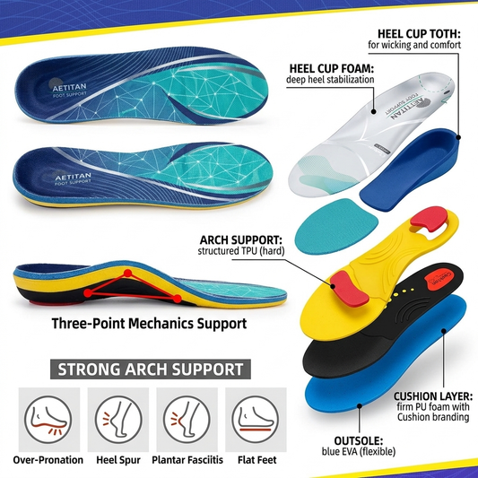 Heavy Duty Orthotic Shoe Insoles for Men and Women Online Vendula Care 02