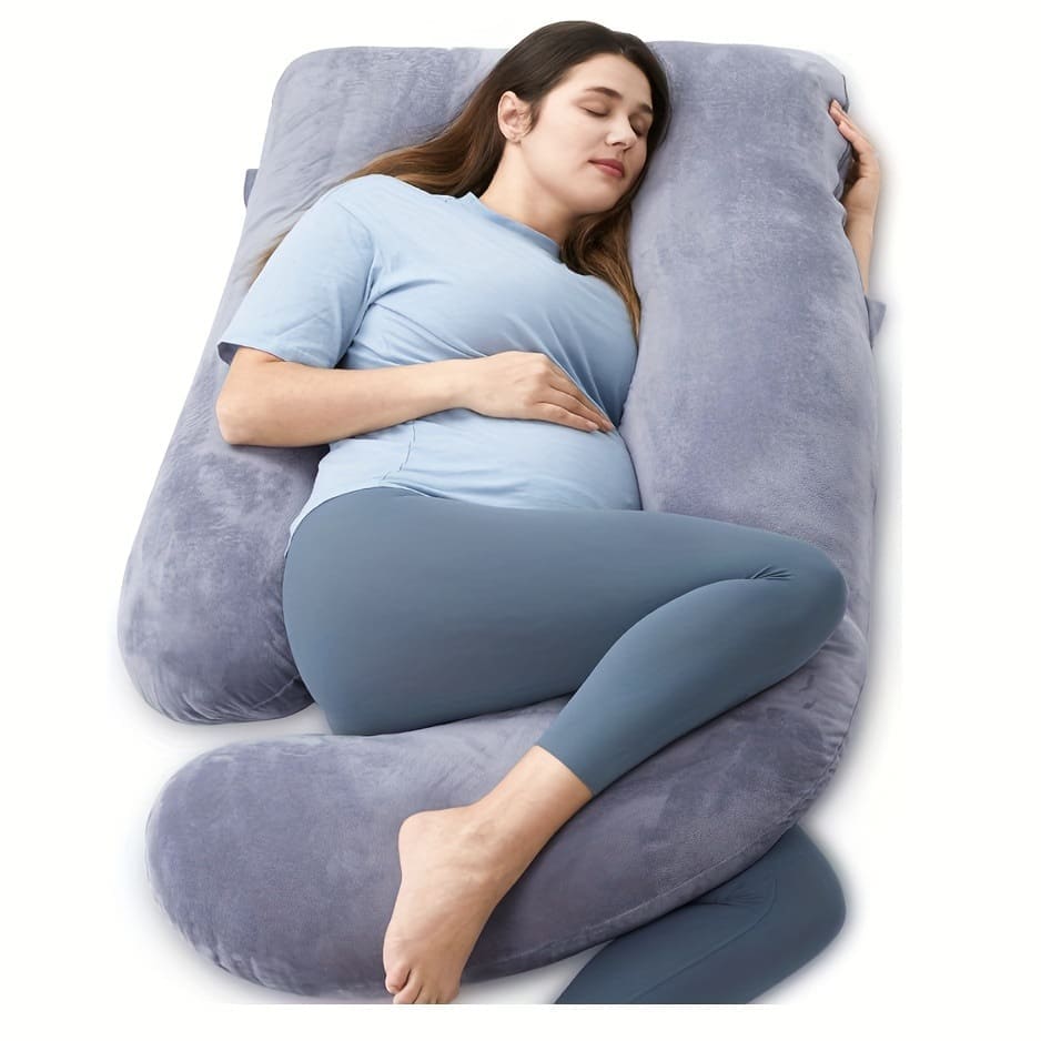 J-Shaped Maternity Pillow for Pregnancy and Side Sleeping Vendula Care 10