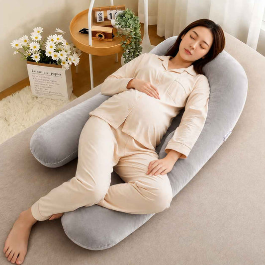 Soft Crystal Velvet Maternity Pillow for Full Body Comfort VendulaCare 02