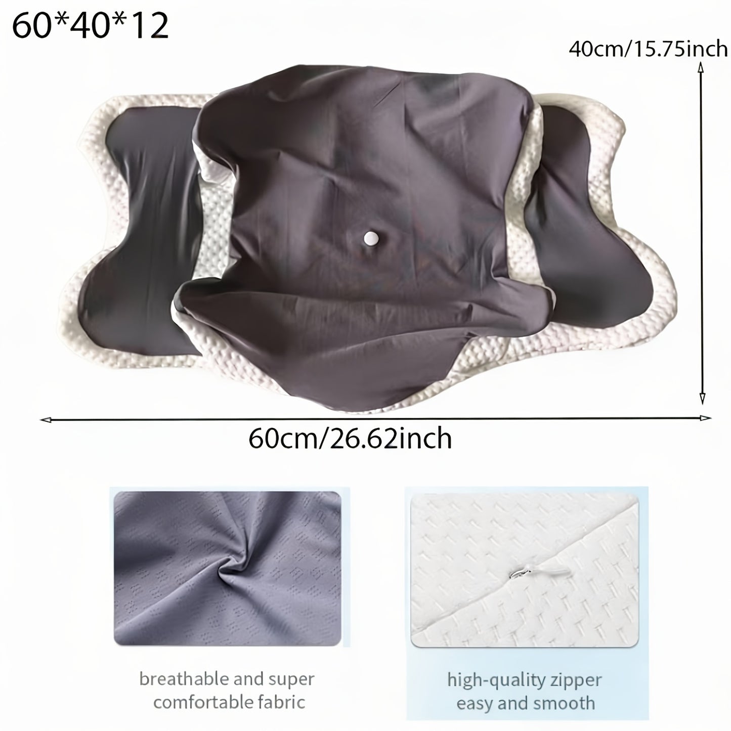 Ergonomic Memory Foam Neck Pillow for Sleep & Travel Comfort