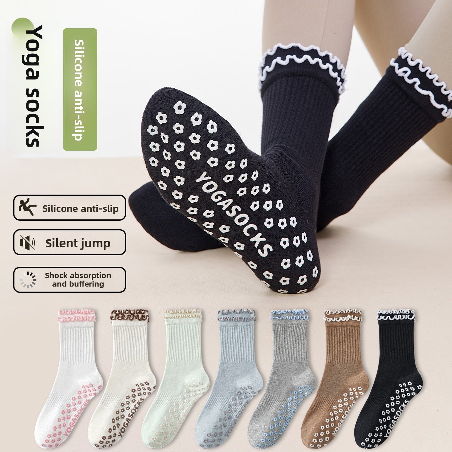 Yoga Socks with Anti Slip Grip for Women Comfort Daily Fit