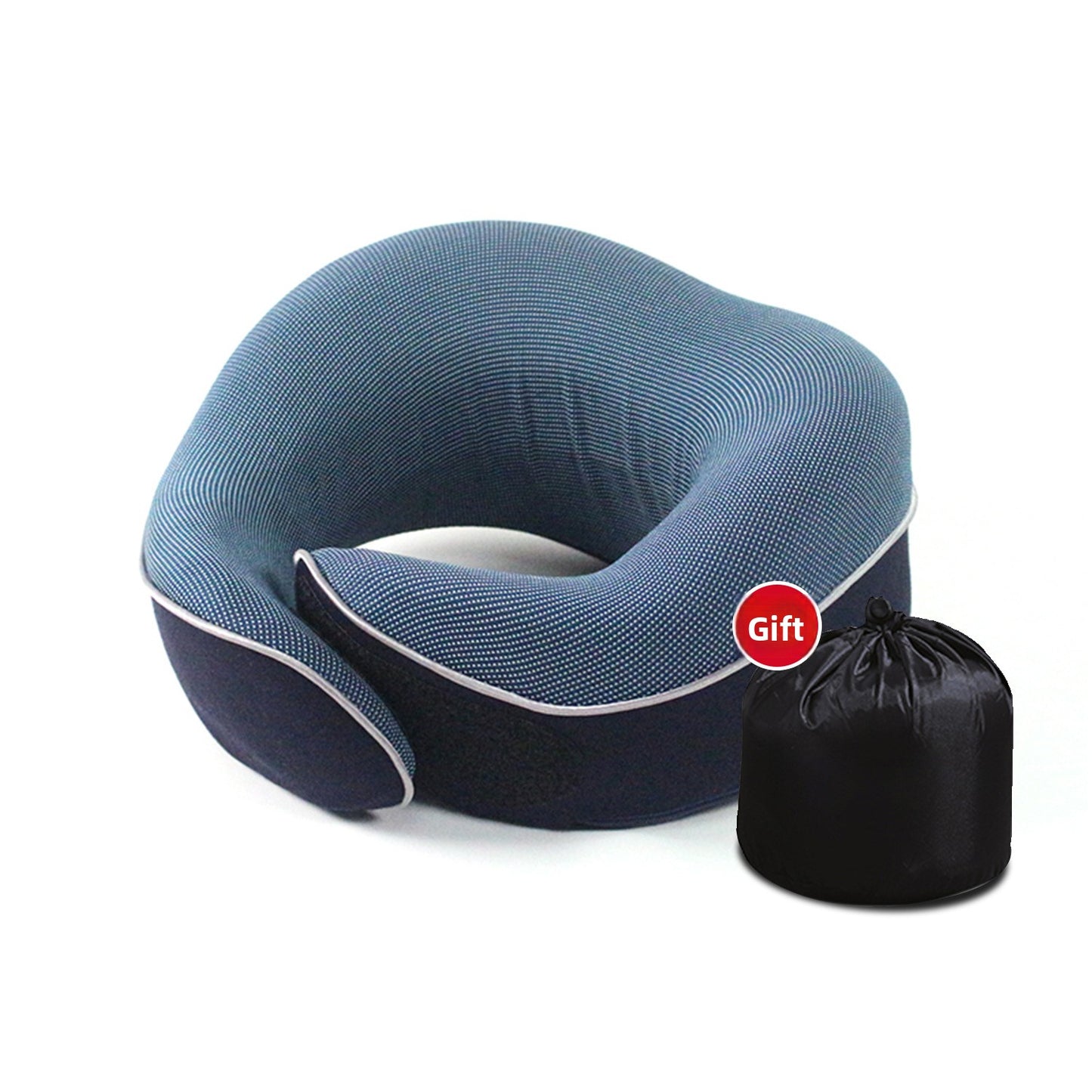 Memory Foam U-Shape Neck Pillow with Storage Box