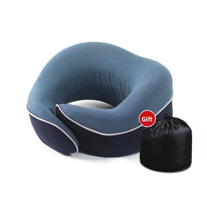Memory Foam U-Shape Neck Pillow with Storage Box