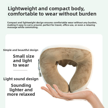 Rechargeable Heating Vibration Massage Pillow for Neck Comfort