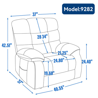 Heated Reclining Chair with Massage Function 3