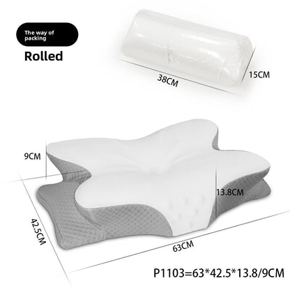 Memory Foam Cervical Butterfly Shape Pillow for Comfort