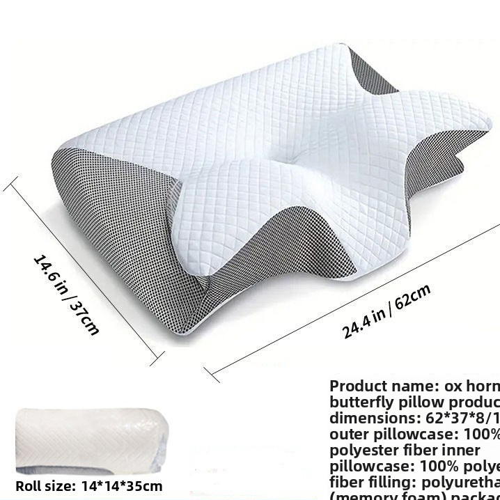 Butterfly Shape Memory Foam Cervical Pillow for Neck Support