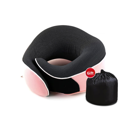 Memory Foam U-Shape Neck Pillow with Storage Box