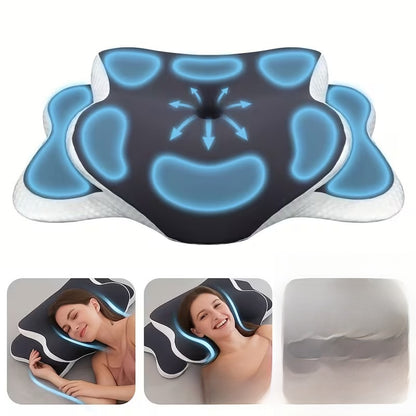 Ergonomic Memory Foam Neck Pillow for Sleep & Travel Comfort