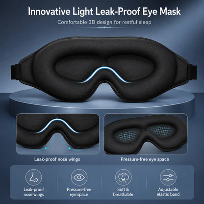 3D Breathable Blackout Eye Mask for Sleep and Travel Rest Vendula Care 10