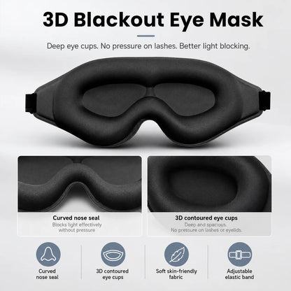 3D Breathable Blackout Eye Mask for Sleep and Travel Rest Vendula Care 7