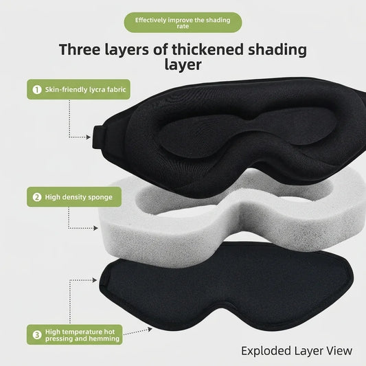 3D Contoured Sleep Eye Mask for Total Blackout & Comfort Vendula Care (1)