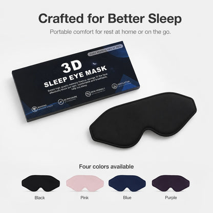 3D Eye Mask with Stereo Light-Blocking for Restful Sleep Vendula Care 6