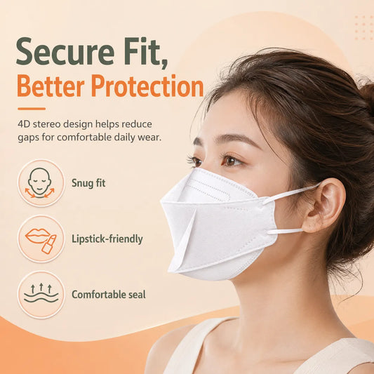 3D Fish Shape KN95 Face Mask for Comfortable All Day Wear Vendula Care 2