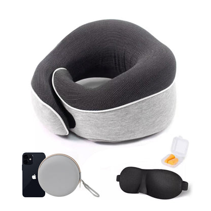 Memory Foam U-Shape Neck Pillow with Storage Box