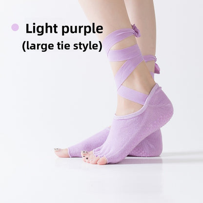 Five Toe Non Slip Yoga Socks for Better Grip Comfort Fit