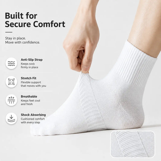 5PCS Cotton Breathable Athletic Socks for All-Day Comfort Vendula Care 02