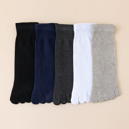 Mens Five Toe Socks Mid Calf Breathable Comfort Fit Daily