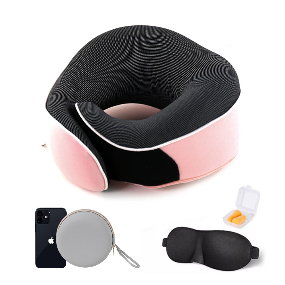 Memory Foam U-Shape Neck Pillow with Storage Box