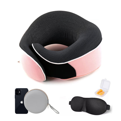 Memory Foam U-Shape Neck Pillow with Storage Box