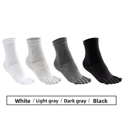Men's Breathable Cotton Five Toe Socks for Daily Comfort Fit