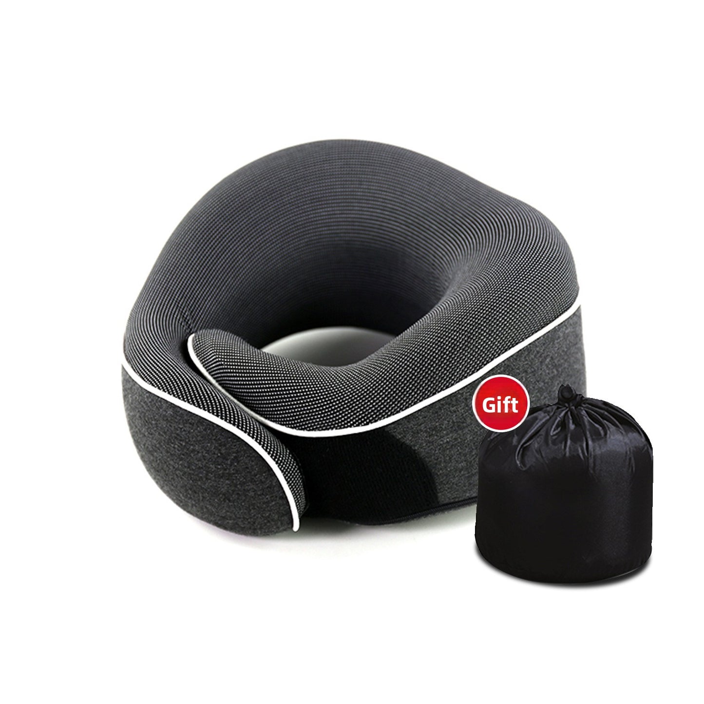 Memory Foam U-Shape Neck Pillow with Storage Box