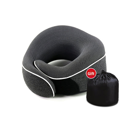 Memory Foam U-Shape Neck Pillow with Storage Box