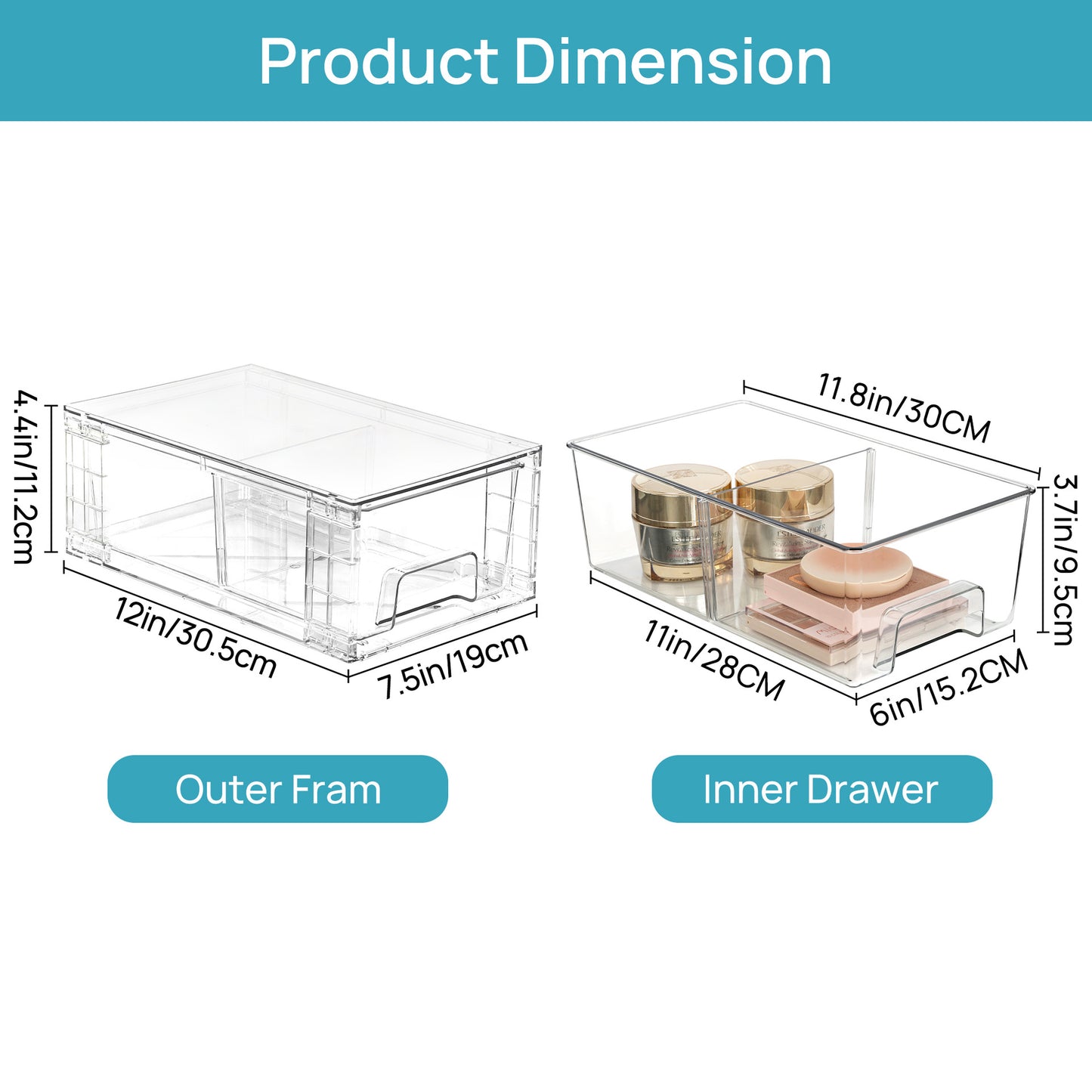 Detachable Transparent Storage Box 1