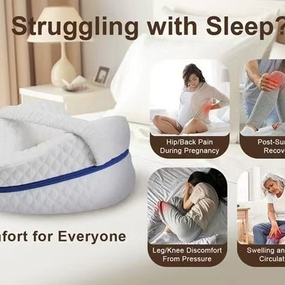 Memory Foam Leg Support Pillow for Knee Hip Comfort Sleep