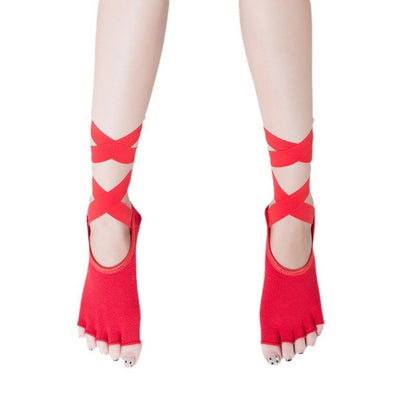 Five Toe Non Slip Yoga Socks for Better Grip Comfort Fit