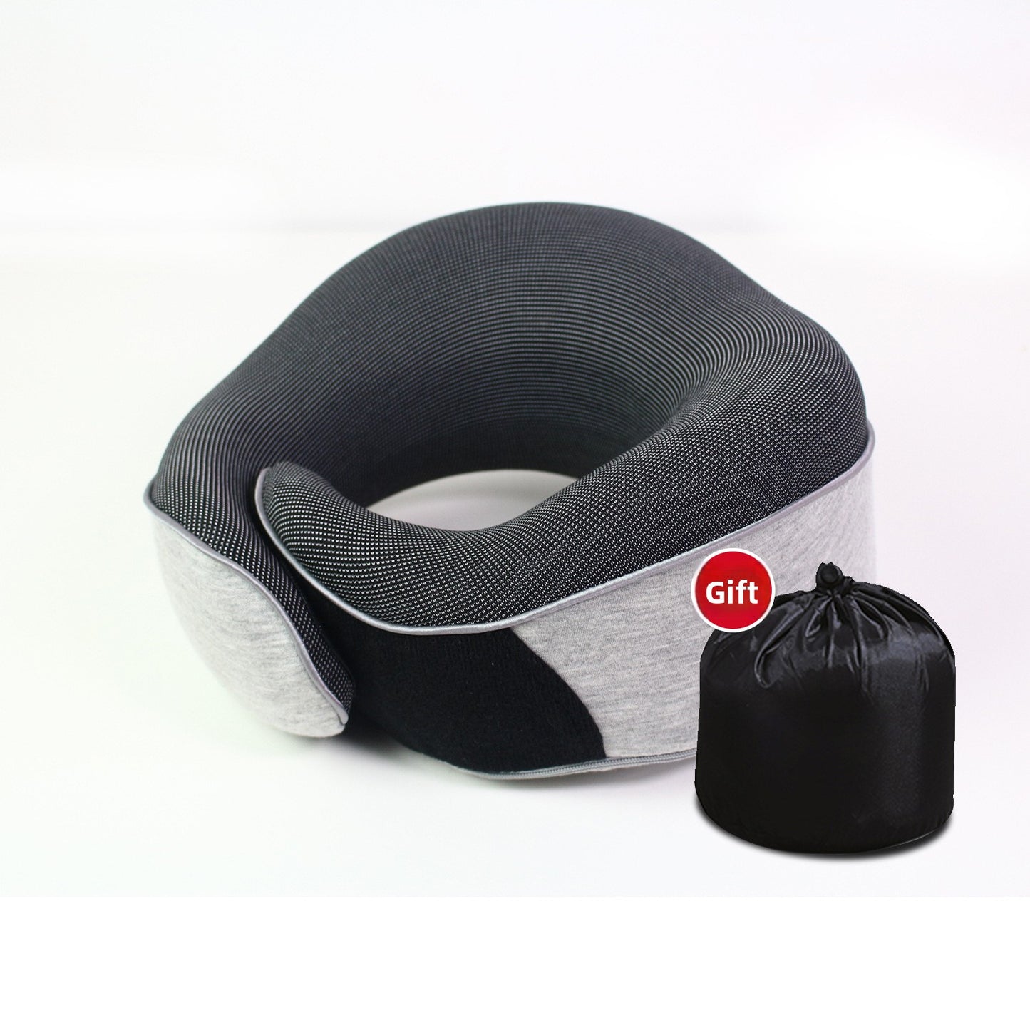 Memory Foam U-Shape Neck Pillow with Storage Box