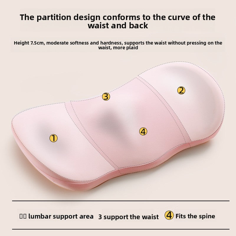 Ergonomic Memory Foam Lumbar Pillow for Back Support Daily
