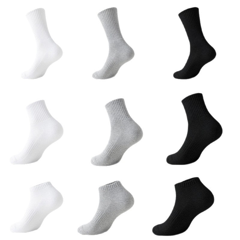 5pcs Cotton Breathable Athletic Socks 3