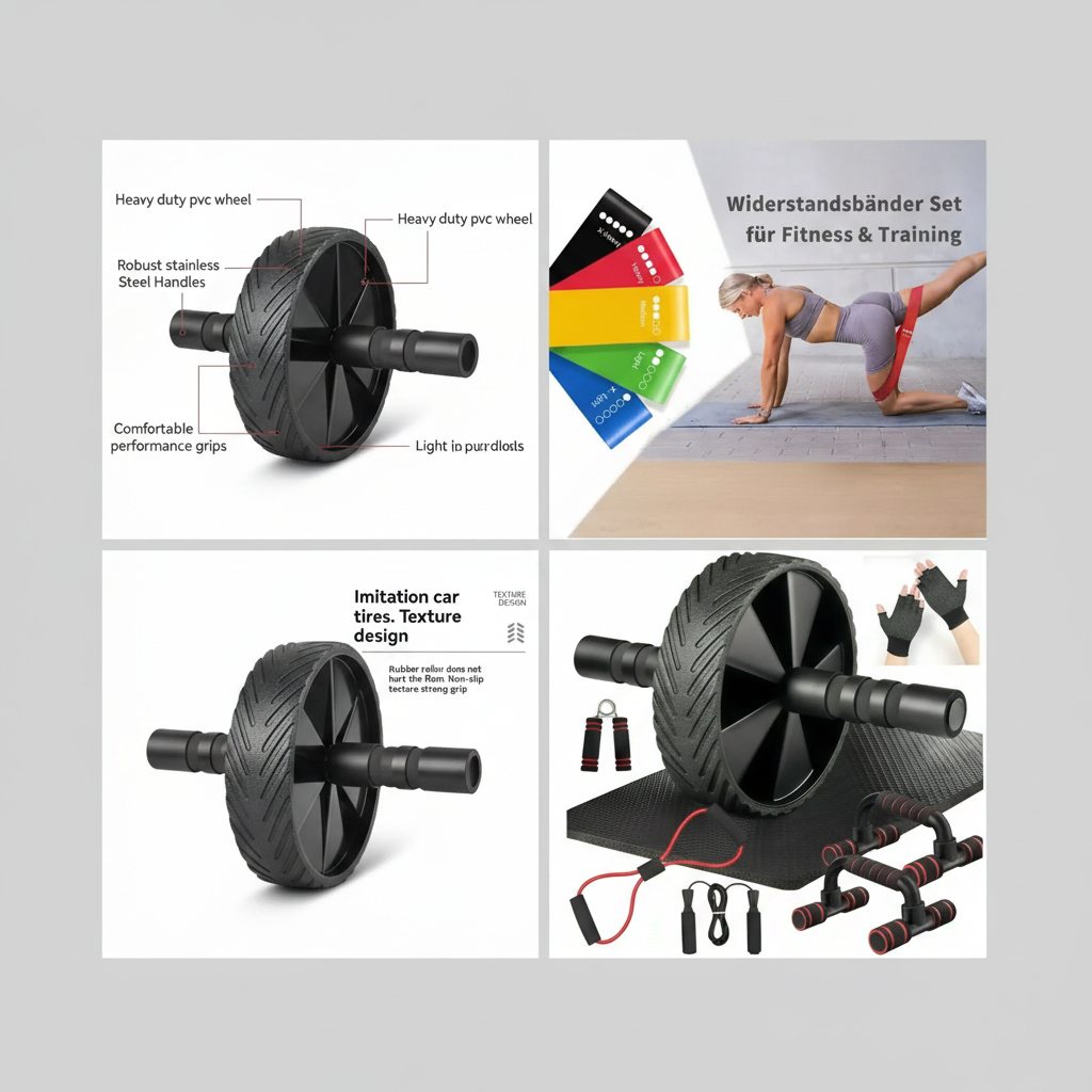 Abdominal Wheel Fitness Combo Set for Core Ab Workouts Kit Vendula Care 02