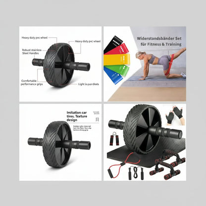 Abdominal Wheel Fitness Combo Set for Core Ab Workouts Kit Vendula Care 02