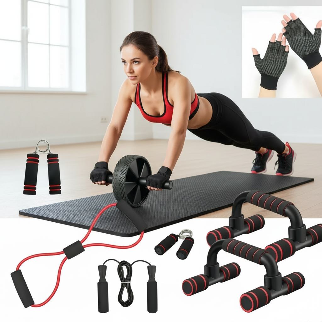 Abdominal Wheel Fitness Combo Set for Core Ab Workouts Kit Vendula Care 04