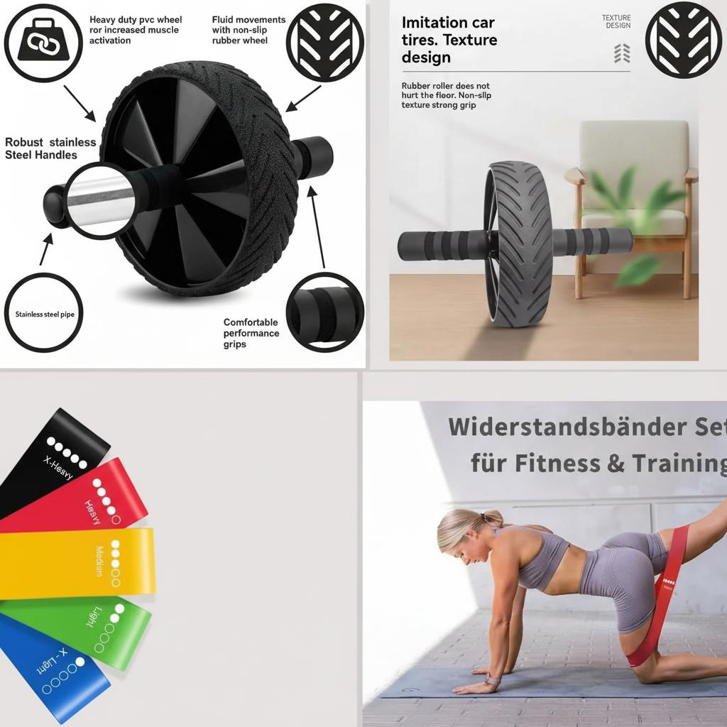 Abdominal Wheel Fitness Combo Set for Core Ab Workouts Kit Vendula Care 06