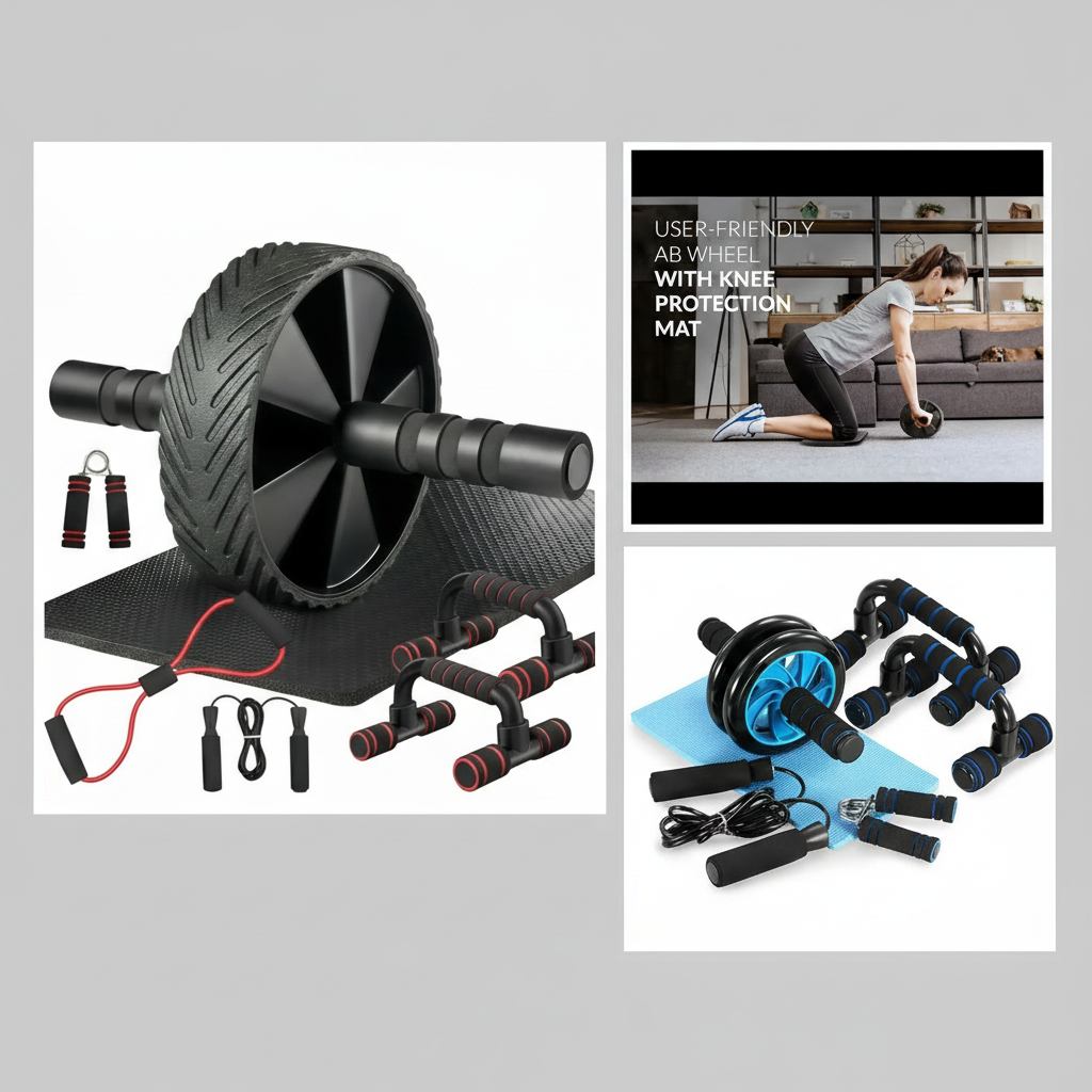 Abdominal Wheel Fitness Combo Set for Core Ab Workouts Kit Vendula Care 07