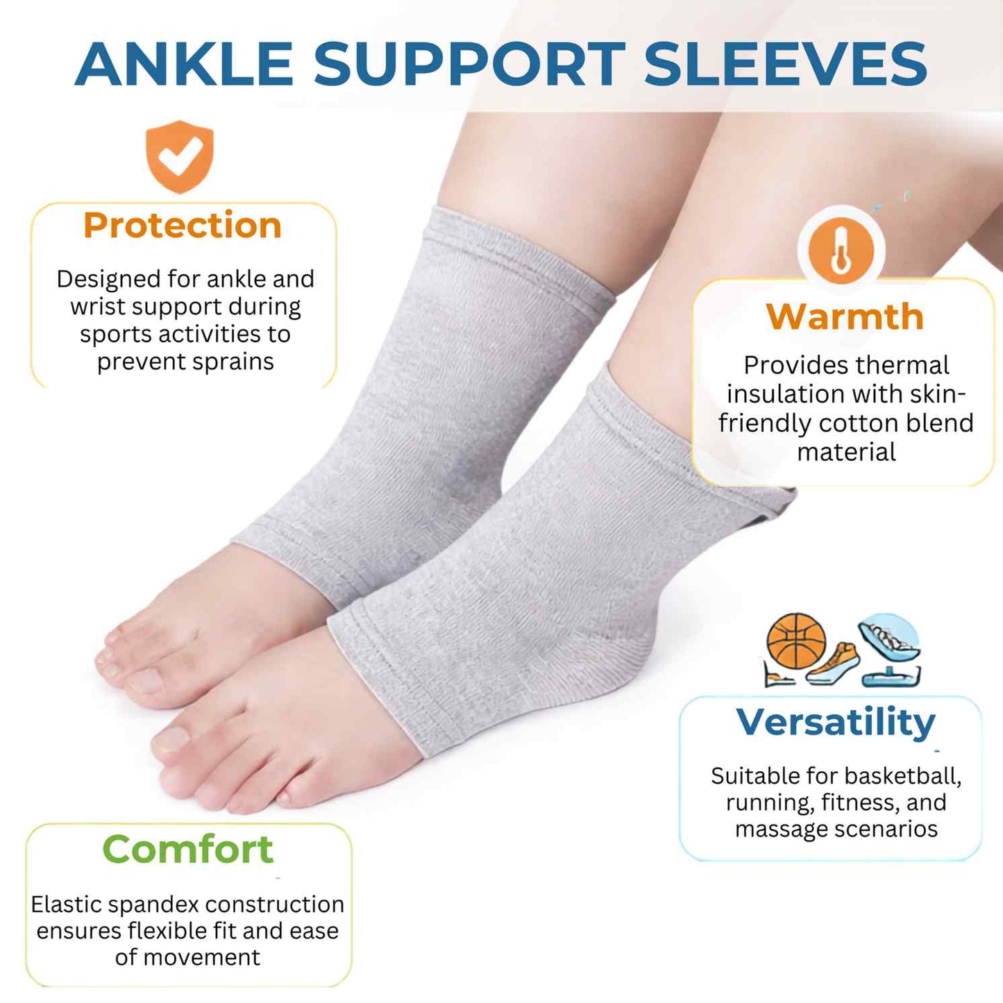 Ankle Support Protective Cover with Compression Comfort Fit Vendula Care 04