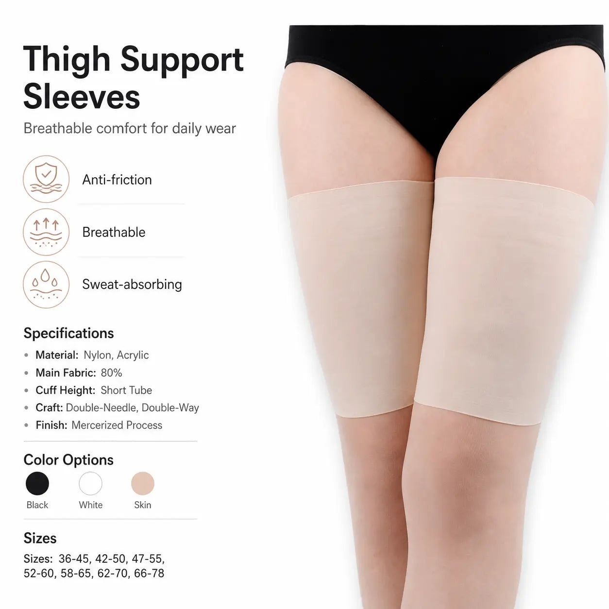 Anti-Slip Silicone Thigh Bands to Prevent Chafing and Rubbing Vendula Care 6