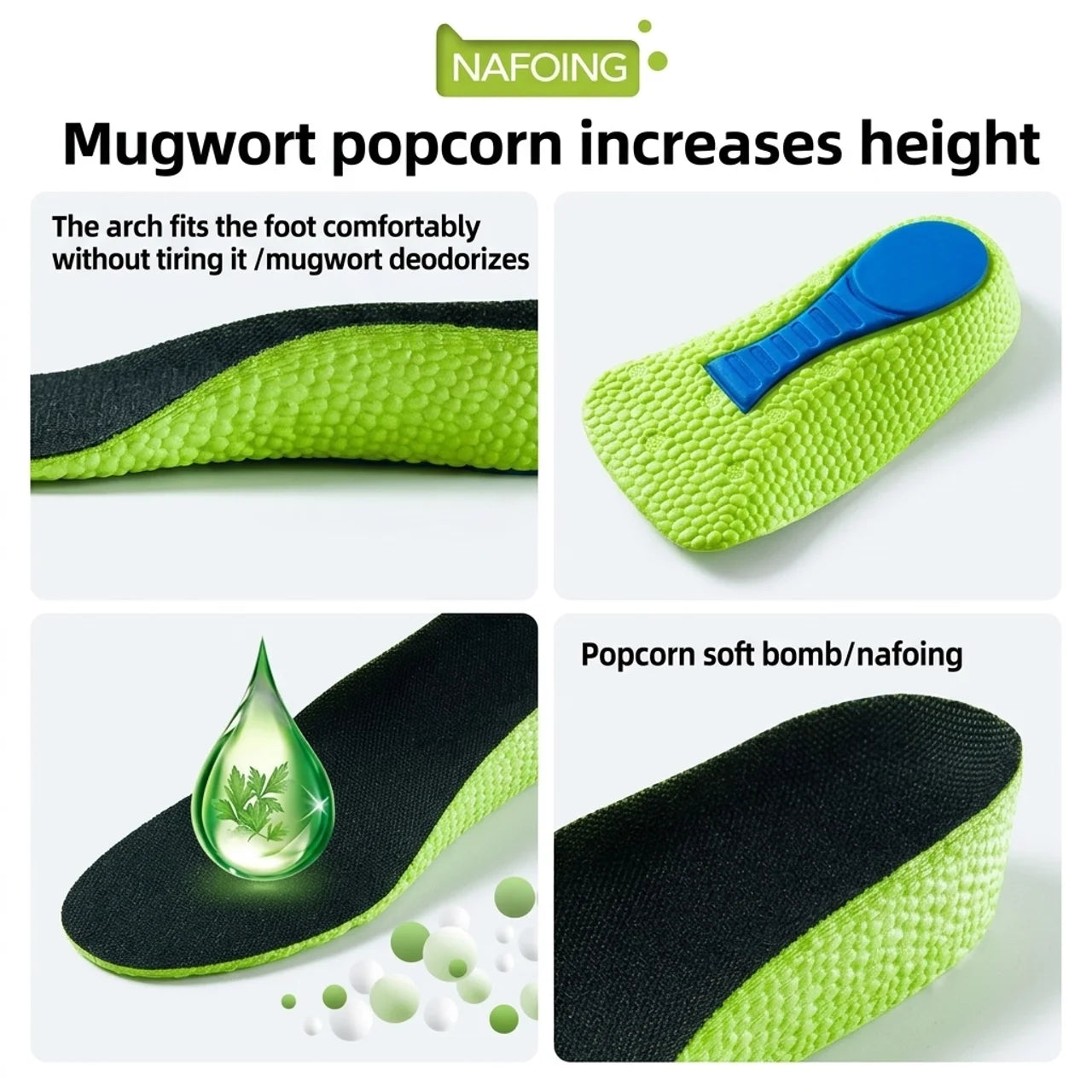Arch Support Height Increase Insoles for Daily Comfort