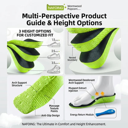Arch Support Height Increase Insoles for Daily Comfort