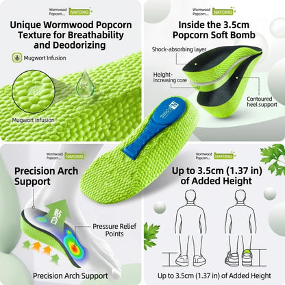 Arch Support Height Increase Insoles for Daily Comfort