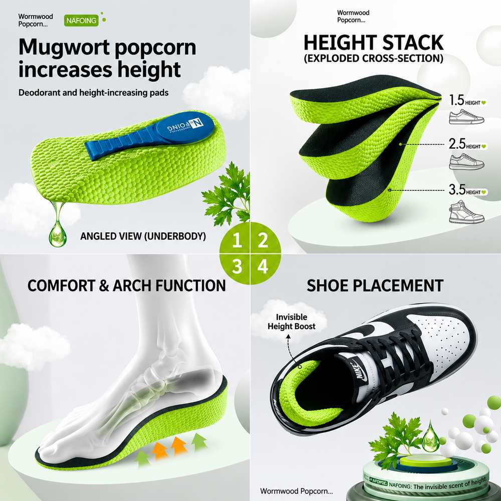 Arch Support Height Increase Insoles with Cushioned Comfort Vendula Care 04