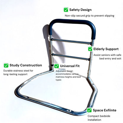 Bedside Handrail Bar for Safe Standing & Steady Bed Support Vendula Care  (1)