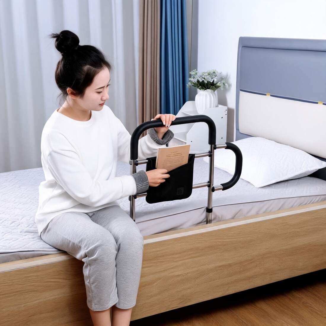 Bedside Handrail Bar for Safe Standing & Steady Bed Support Vendula Care  (5)