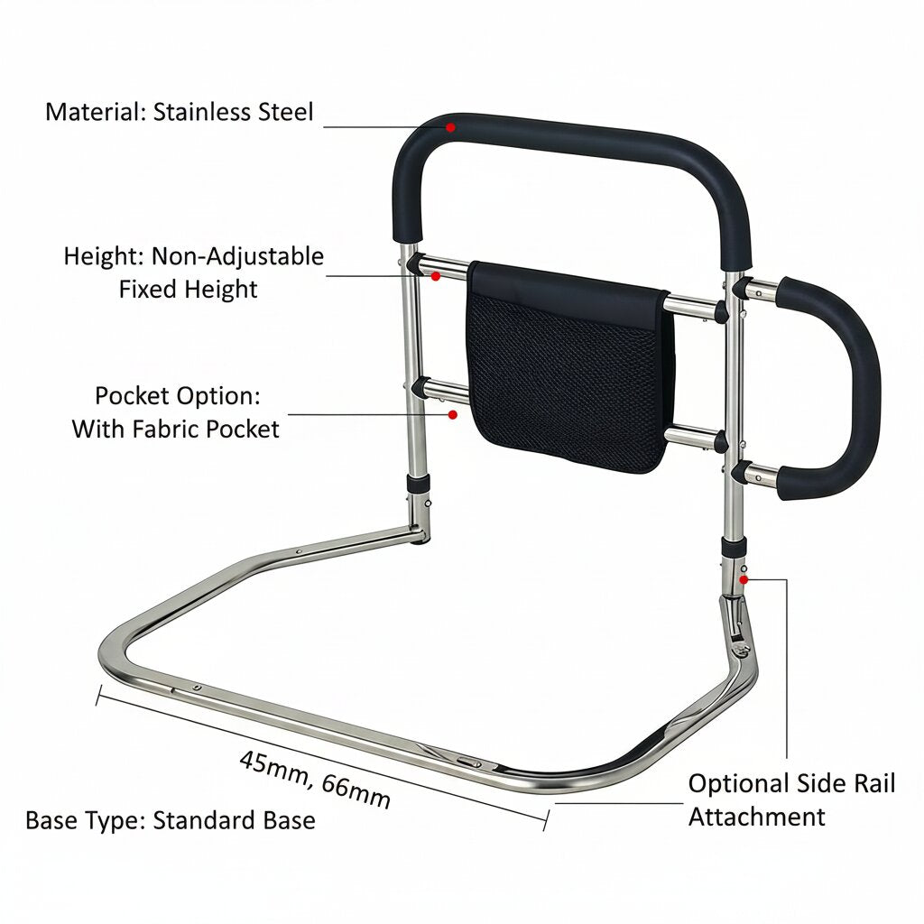 Bedside Handrail Bar for Safe Standing & Steady Bed Support Vendula Care  (13)